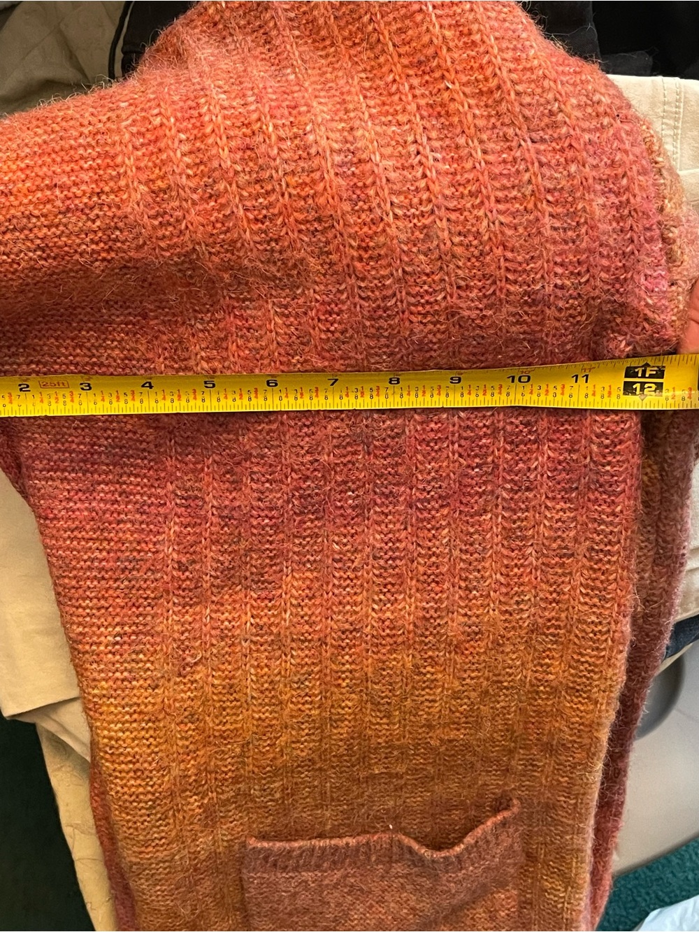 Christian Siriano Open-Front Gradient Knit Cardigan Sweater - Pink/Orange - Picture 8 of 8
